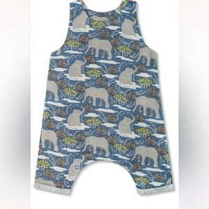 Apple Park Muslin Sleeveless Coverall - Safari Party 6-12m